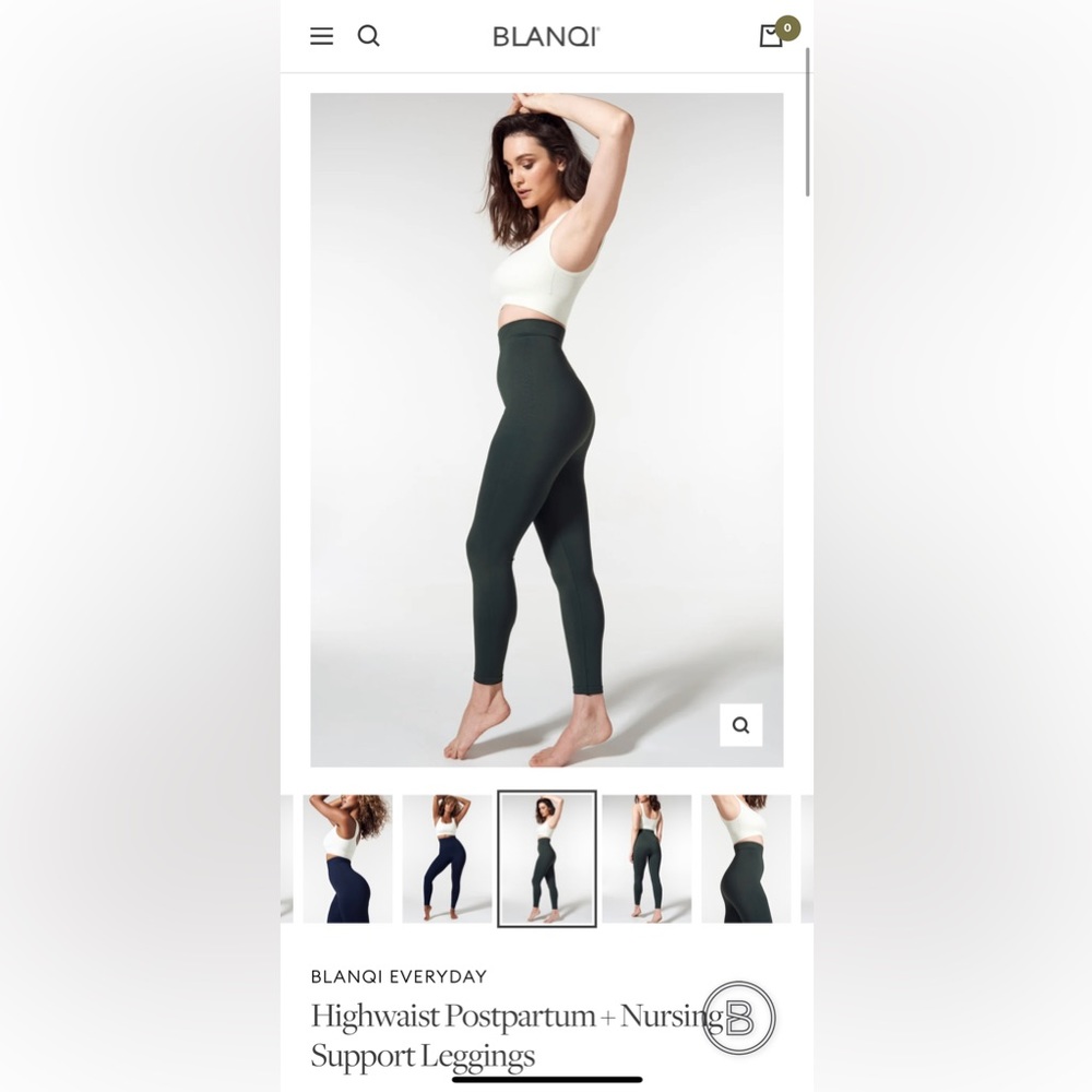 Teal Blanqi High-waisted Postpartum & Nursing Support Leggings